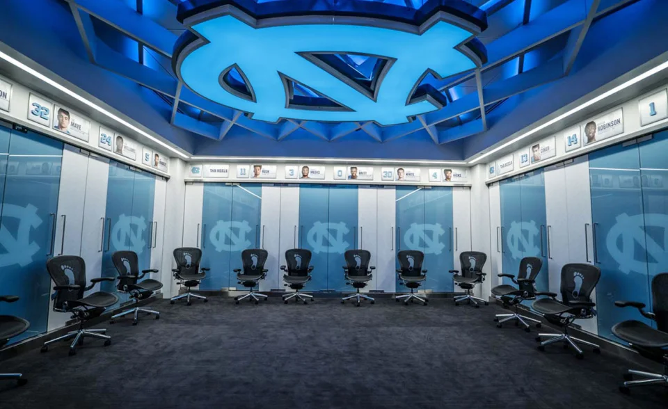 Vestiaire de basket de l'université de North Carolina